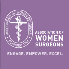 Association of Women Surgeons logo on purple background